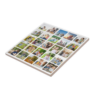 Skapa din egen 25 fotokollage redigerbar kakelplatta