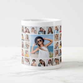 Skapa din egen 27-fotocollage jumbo mugg