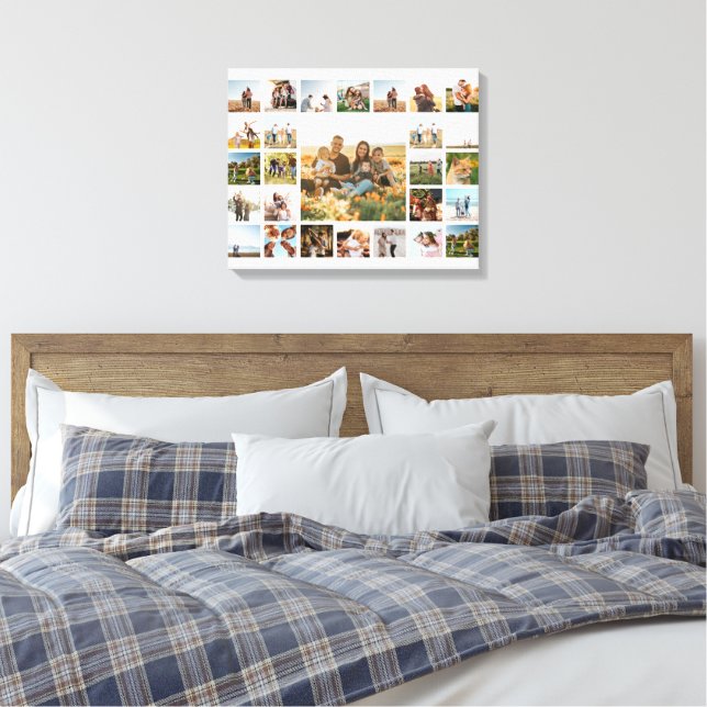 Skapa din egen 27 fotokollage canvastryck (Insitu (sovrum))