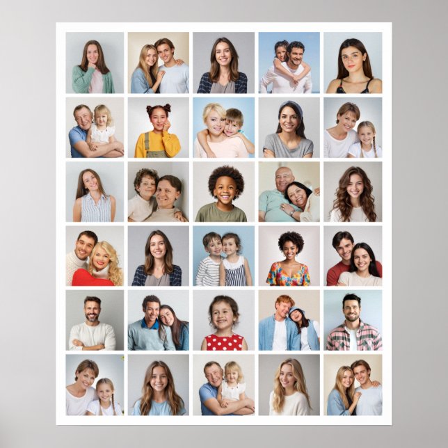 Skapa din egen 30-fotokollage poster (Framsidan)