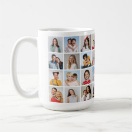 Skapa din egen 32-fotokollage kaffemugg