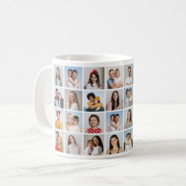 Skapa din egen 32-fotokollage kaffemugg