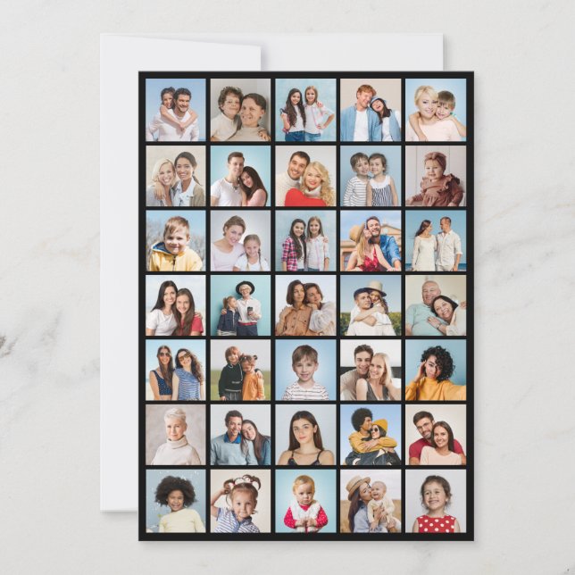 Skapa din egen 35-fotocollagehälsning kort (Framsida)
