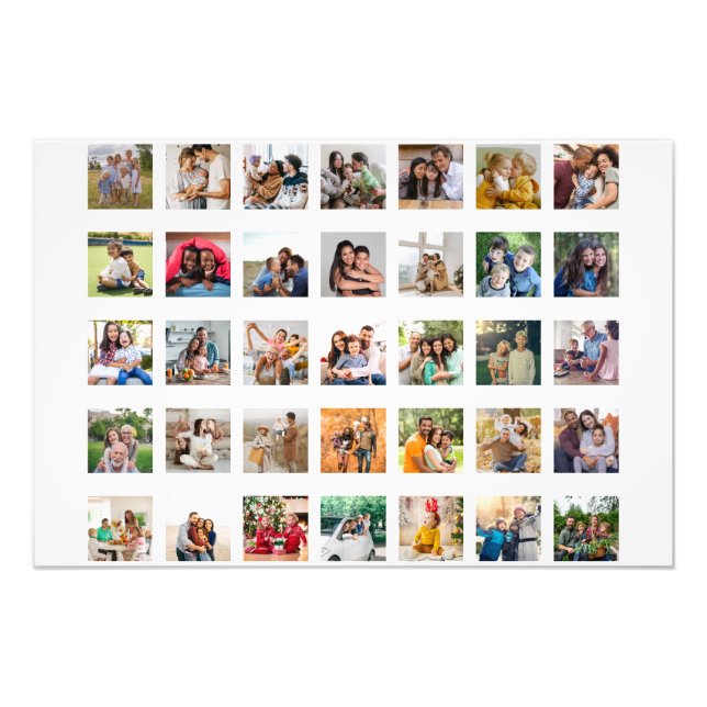 Skapa din egen 35 fotokollage fototryck (Framsidan)