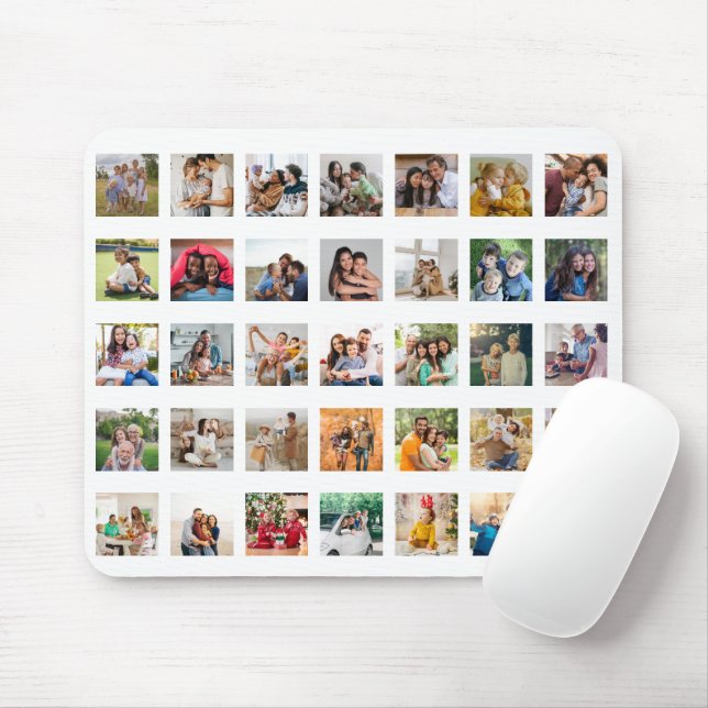 Skapa din egen 35 fotokollage musmatta (Med mus)