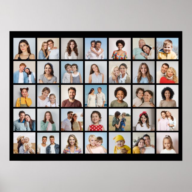 Skapa din egen 35 fotokollage poster (Framsidan)