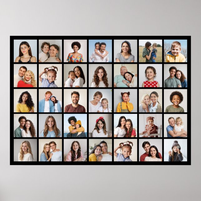 Skapa din egen 35-fotokollage Poster (Framsidan)