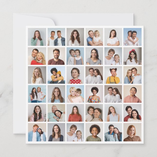 Skapa din egen 36-foto collage hälsning  kort (Framsida)