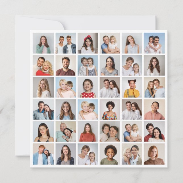 Skapa din egen 36-foto collage kort (Framsida)