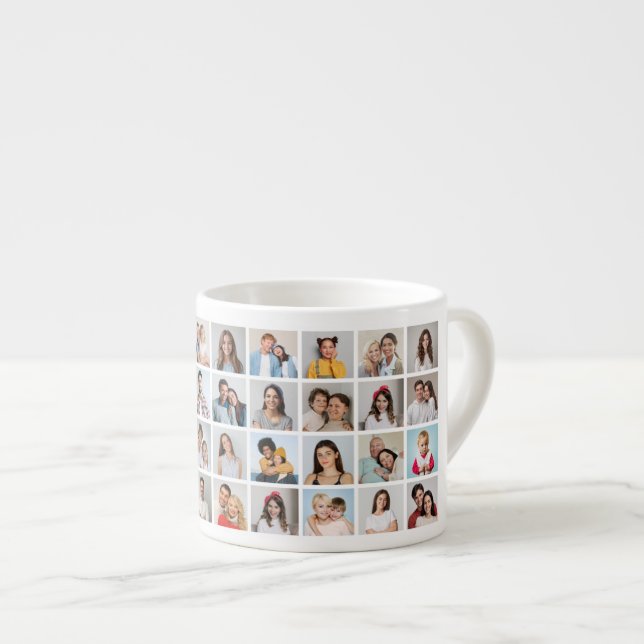 Skapa din egen 36 fotokollage espressomugg (Framsida höger)