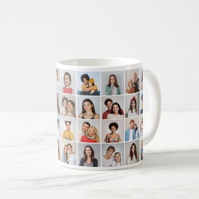 Skapa din egen 36 fotokollage kaffemugg (Framsida höger)