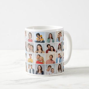 Skapa din egen 36-fotokollage kaffemugg