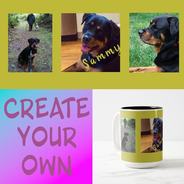 Skapa din egen 3-foto present kaffemugg (Create-Your-Own Coffee Cup)