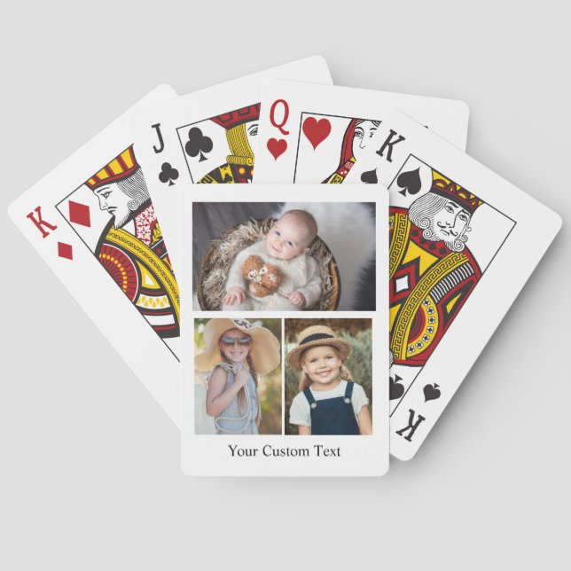 Skapa din egen 3-foto-text  casinokort (Baksidan)