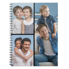 Skapa din egen 3-fotokollage anteckningsbok