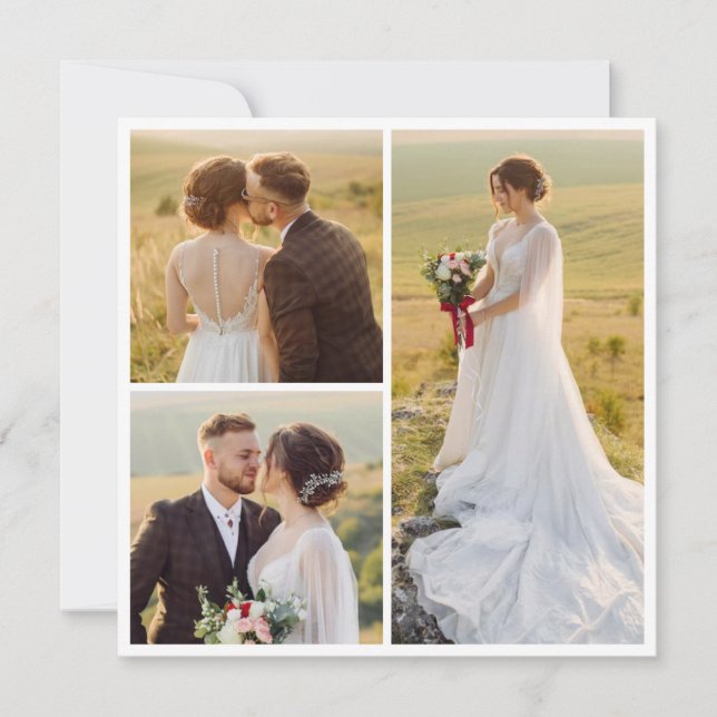 Skapa din egen 3-fotokollage inbjudningar (Framsida)