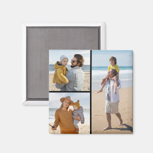 Skapa din egen 3-fotokollage magnet