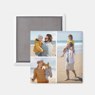 Skapa din egen 3-fotokollage magnet