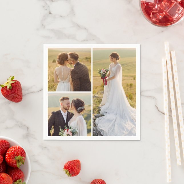 Skapa din egen 3-fotokollage pappersservett (Insitu)