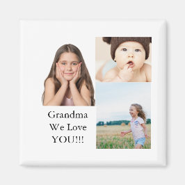 Skapa din egen 3-fotokollage | Vi Kärlek Grandma Magnet