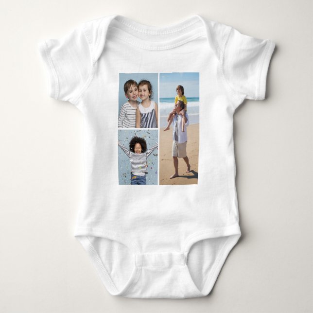 Skapa din egen 3 fotoskollage t shirt (Framsida)