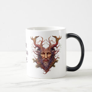 Skapa din egen 3D Faux Bois Carved Wood Faun Magisk Mugg