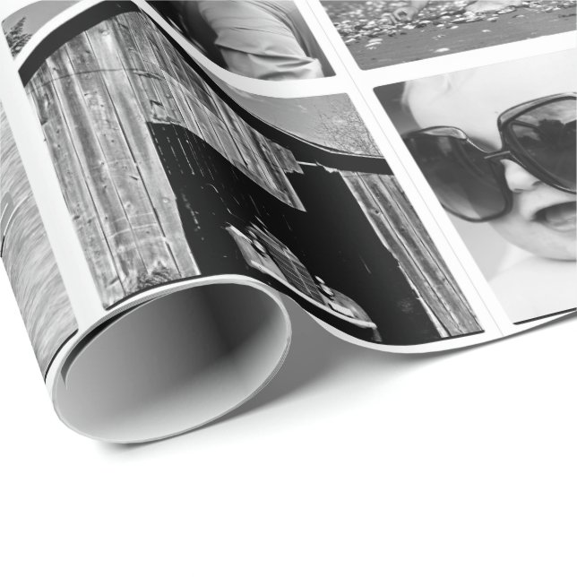 Skapa din egen 42-foto-kollage Gift-figursättning Presentpapper (Rullad Hörn)