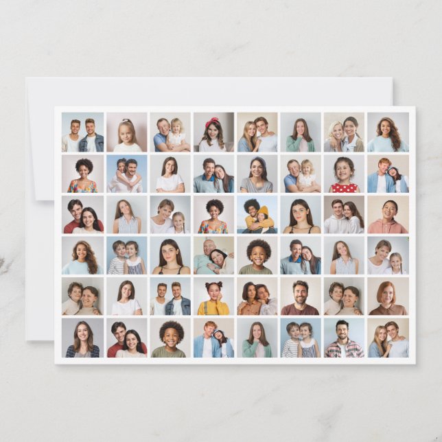 Skapa din egen 48-foto Collage Hälsning Kort (Framsida)