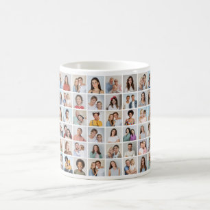 Skapa din egen 48-foto collage kaffemugg