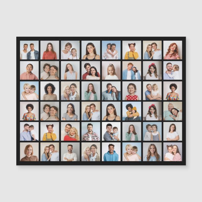 Skapa din egen 48-foto collage magnetkort (Framsida)