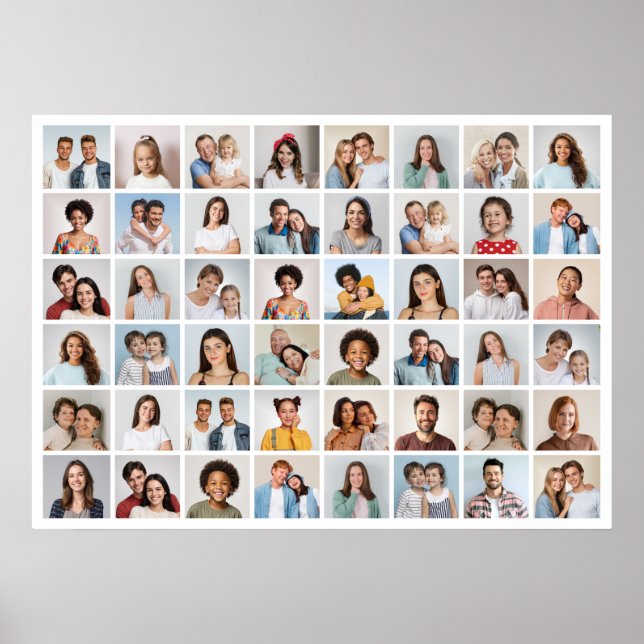 Skapa din egen 48-foto collage poster (Framsidan)