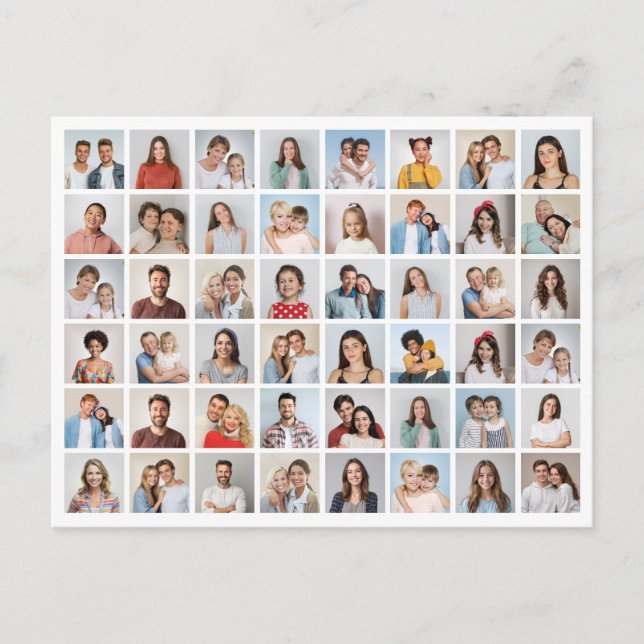 Skapa din egen 48-foto collage vykort (Framsida)