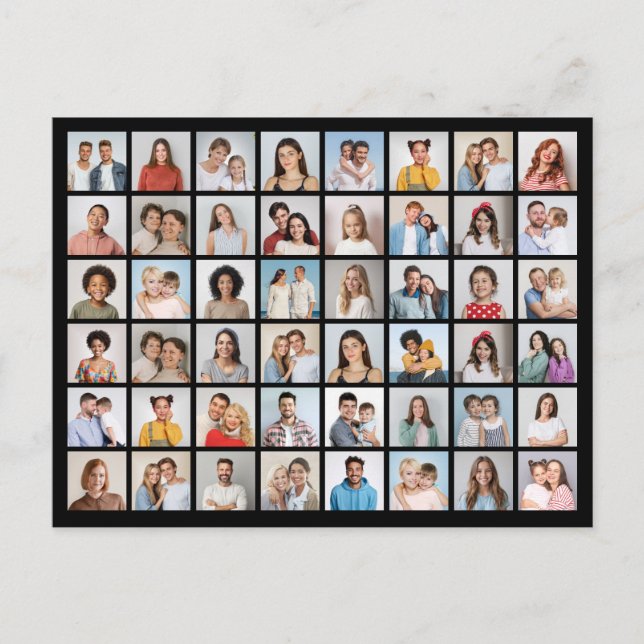 Skapa din egen 48-foto collage  vykort (Framsida)