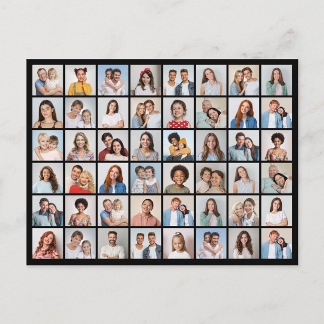 Skapa din egen 48-foto collage vykort (Framsida)