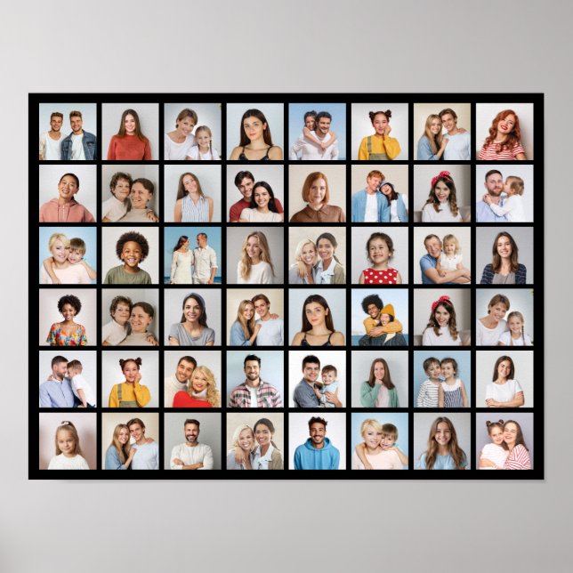 Skapa din egen 48 fotokollage poster (Framsidan)