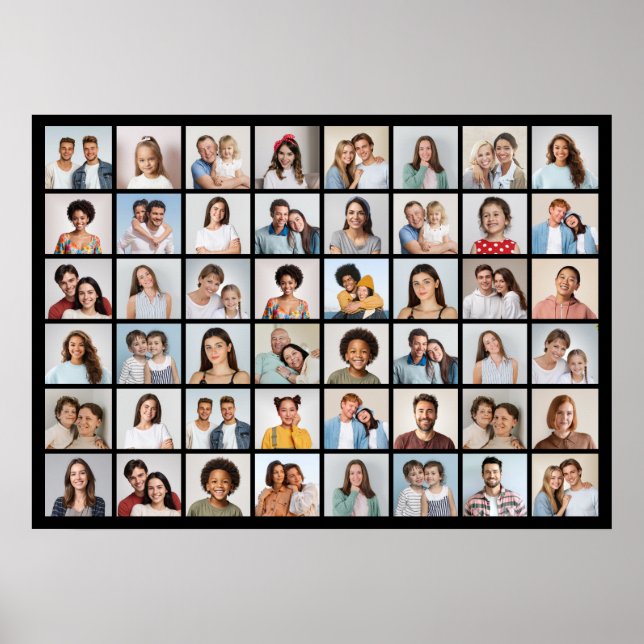Skapa din egen 48 fotoskollage poster (Framsidan)