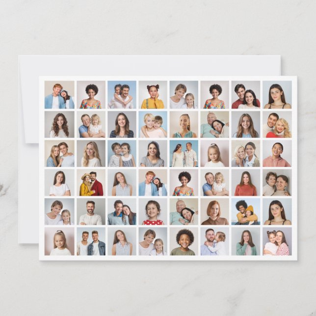 Skapa din egen 48 Photo Collage Hälsning Kort (Framsida)