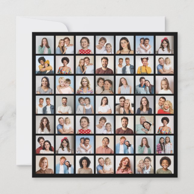 Skapa din egen 49-foto collage anteckningskort (Framsida)