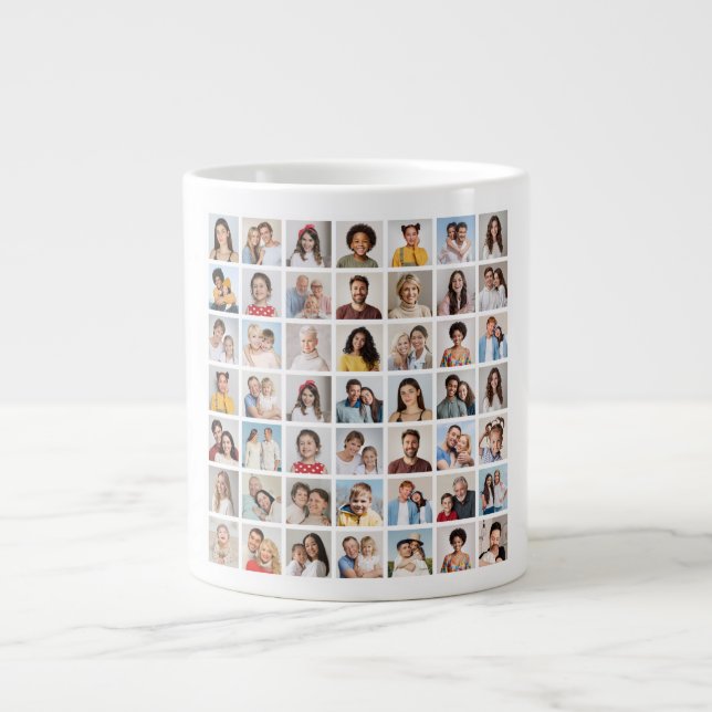 Skapa din egen 49-foto collage  jumbo mugg (Framsidan)