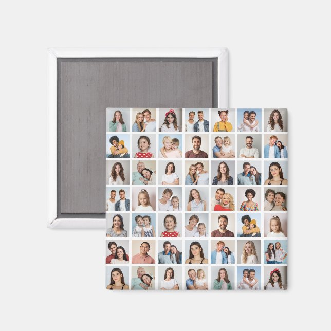 Skapa din egen 49-foto collage magnet (Front/Back)