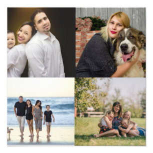 Skapa din egen 4-familjs fotosamling fototryck