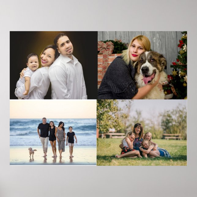 Skapa din egen 4-familjs fotosamling poster (Framsidan)