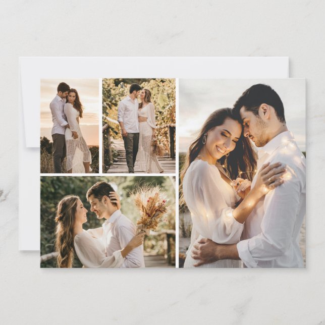 Skapa din egen 4-fotocollage kort (Framsida)