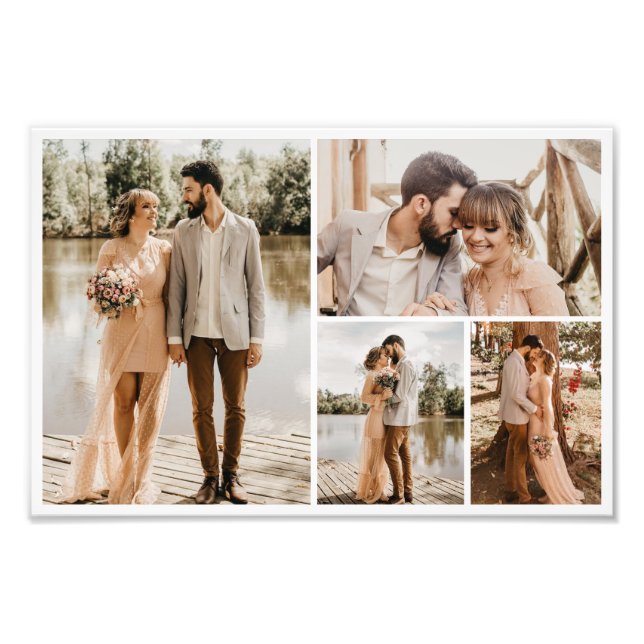 Skapa din egen 4 fotokollage för fotoutvidgning fototryck (Framsidan)