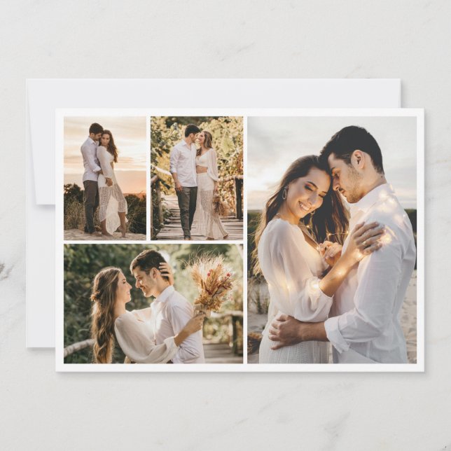 Skapa din egen 4-fotokollage inbjudningar (Framsida)