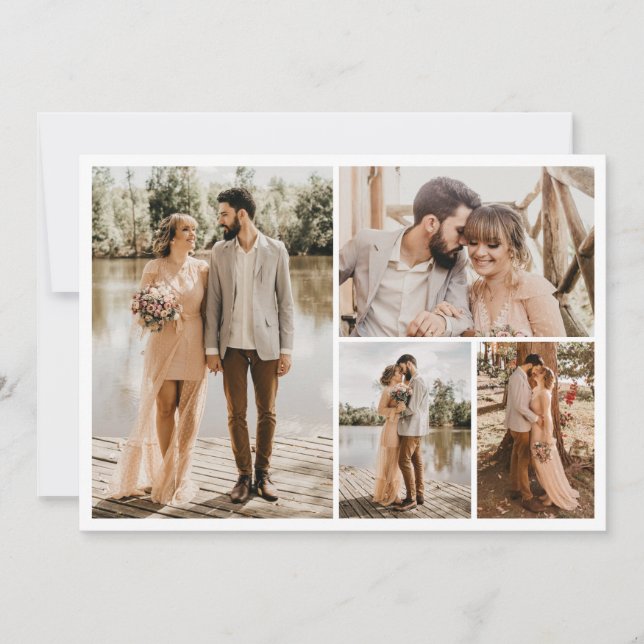 Skapa din egen 4-fotokollage inbjudningar (Framsida)