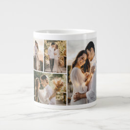 Skapa din egen 4-fotokollage jumbo mugg