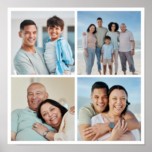 Skapa din egen 4-fotokollage poster (Framsidan)