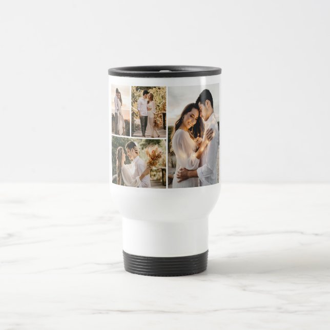Skapa din egen 4-fotokollage resemugg (Center)