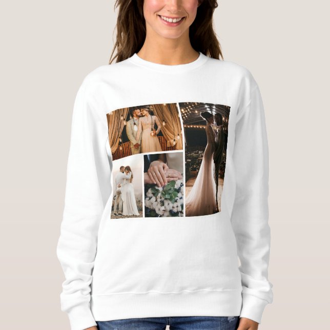 Skapa din egen 4-fotokollage t shirt (Framsida)
